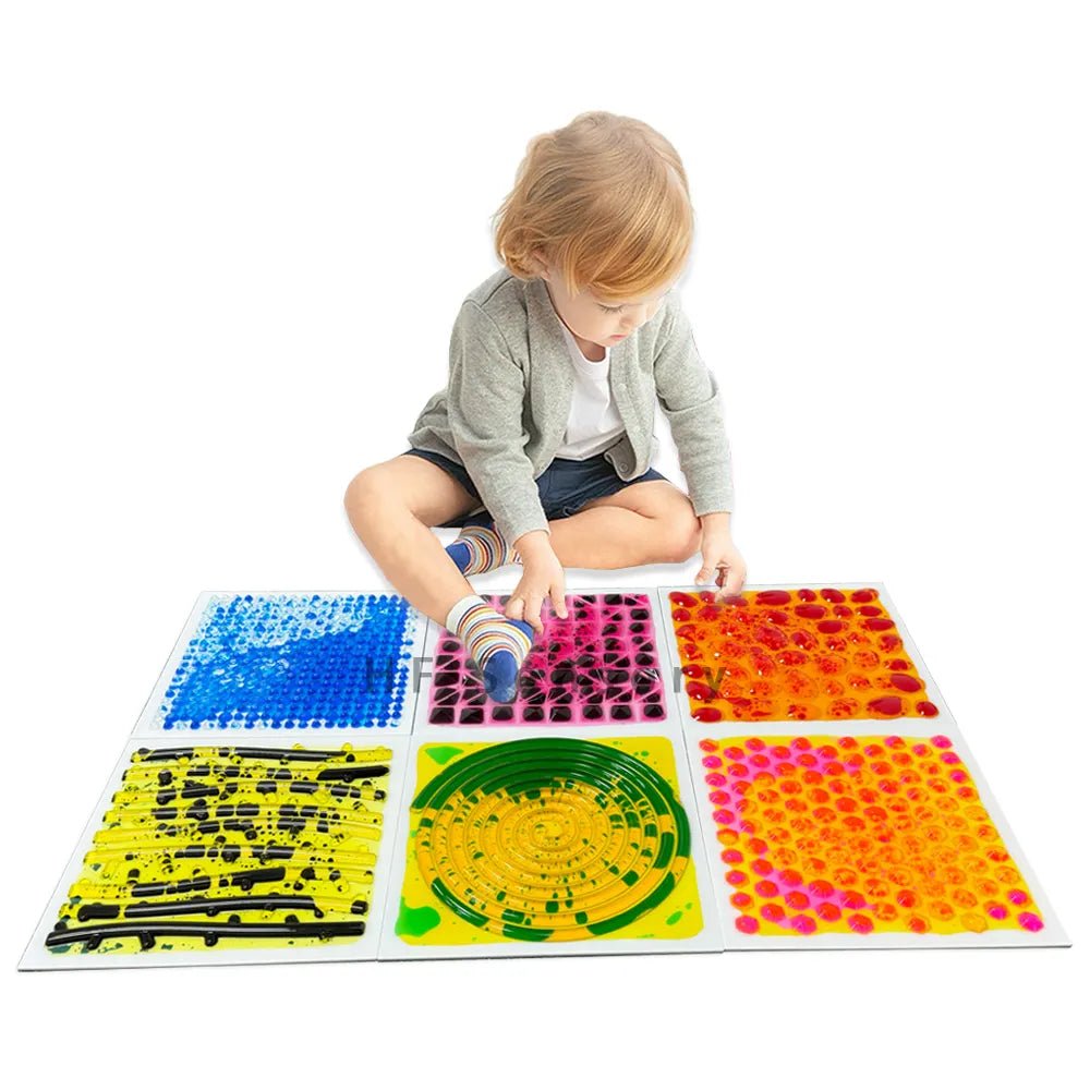 Playlaan - Sensorische Vloertegels Tactiele Textuur set van 6 (30x30cm) - Playlaan