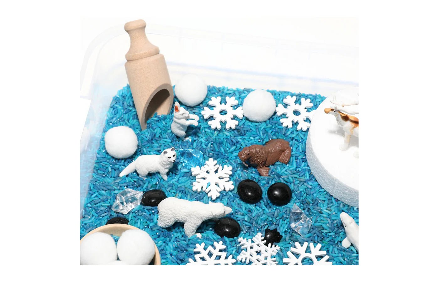 PlaySo - Sensory Play Tray - winter speelrijst - PlaySo - Playlaan