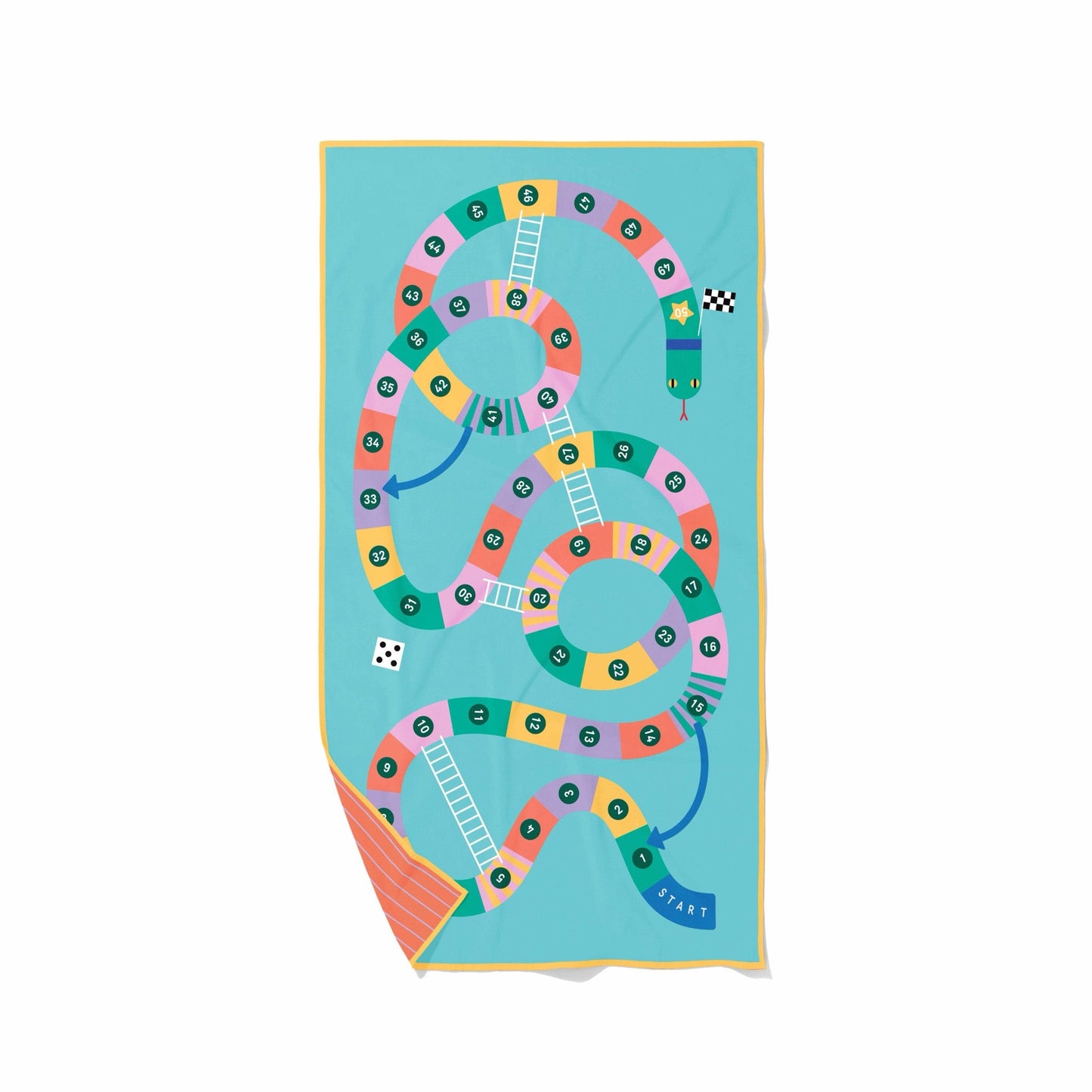Quut - Quut - Strandlaken Speelhanddoek L (180 x 100cm) - Slangen en ladders - Playlaan