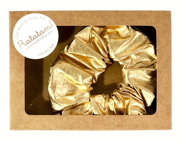 Ratatam - Ratatam - Metallic scrunchy haarelastiekje - Goud - Playlaan