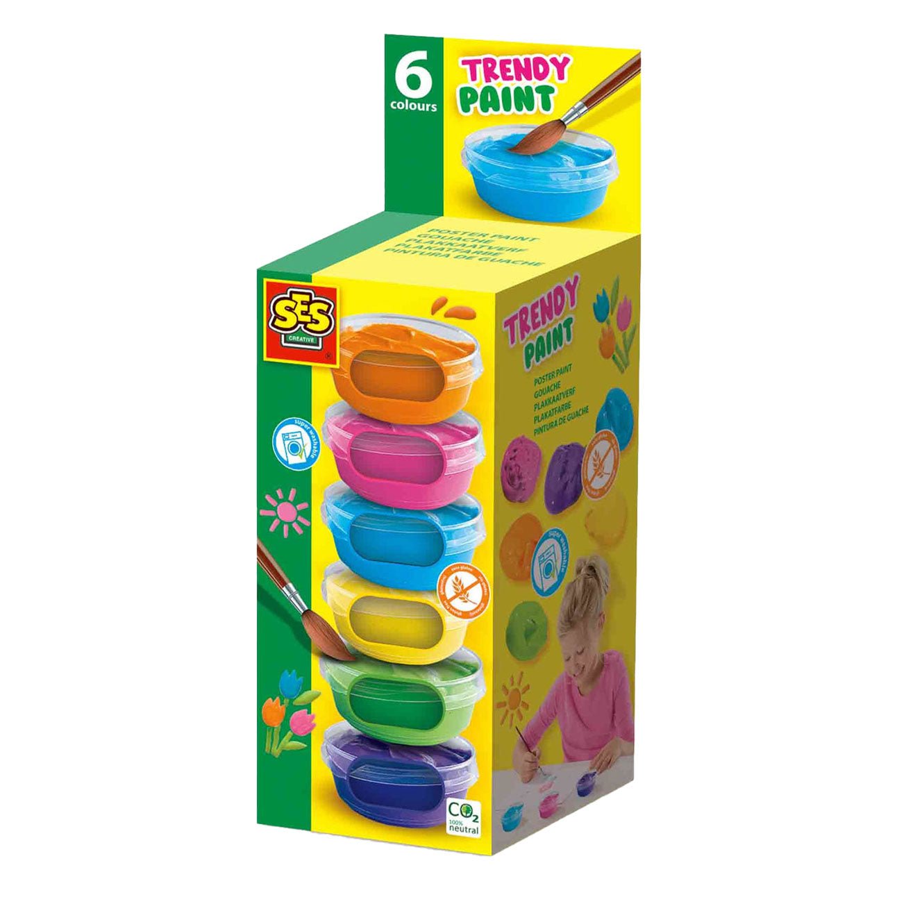 SES - Plakaatverf Trendy 6x45ml - Playlaan