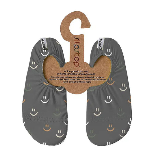 Slipstop - Slipstop - Waterschoentjes Antislip - Smiley Grijs - Playlaan