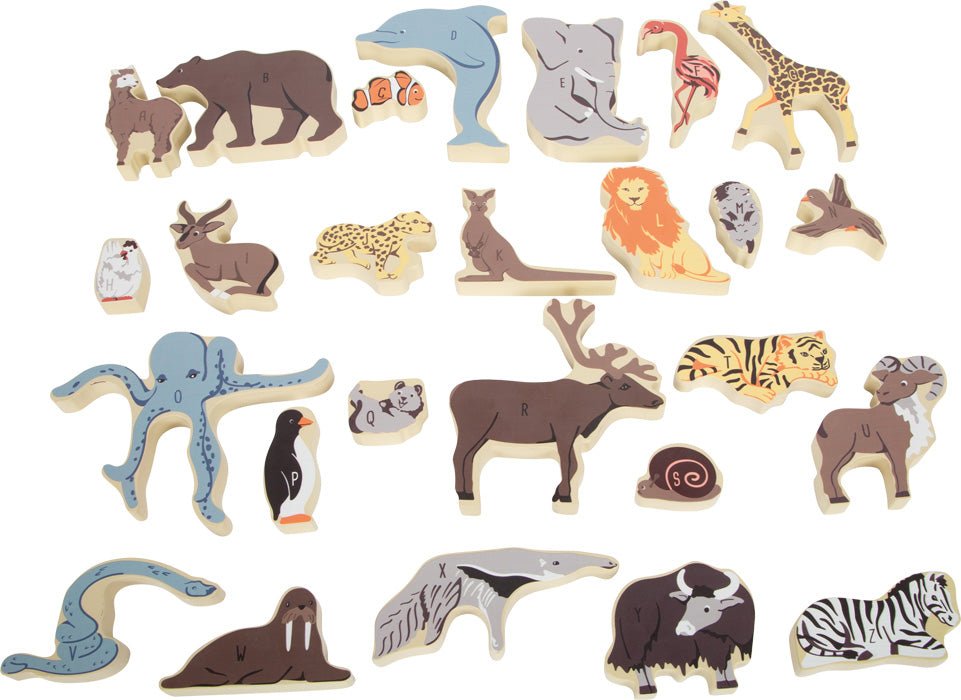 Small Foot - Houten Dieren Alfabet Puzzel - Playlaan
