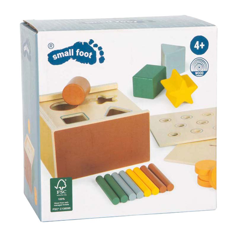 Small Foot - Small Foot - Montessori Houten sorteer - en steekdoos - Playlaan