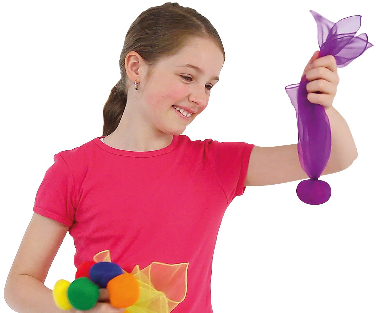 Spordas - Spordas - Kleurrijke ballen met sjaals set van 6 - Playlaan