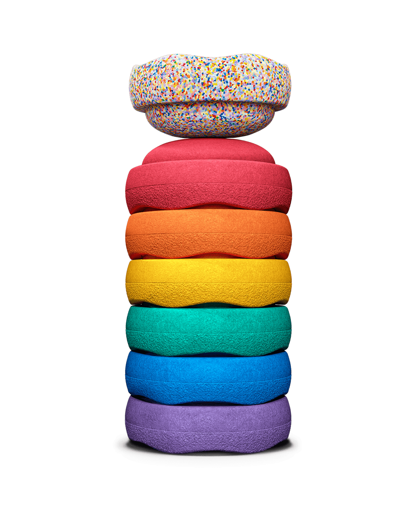 Stapelstein - Stapelstein® Regenboog Mini Classic Spciaal 6+1 Super Confetti Gratis - Playlaan