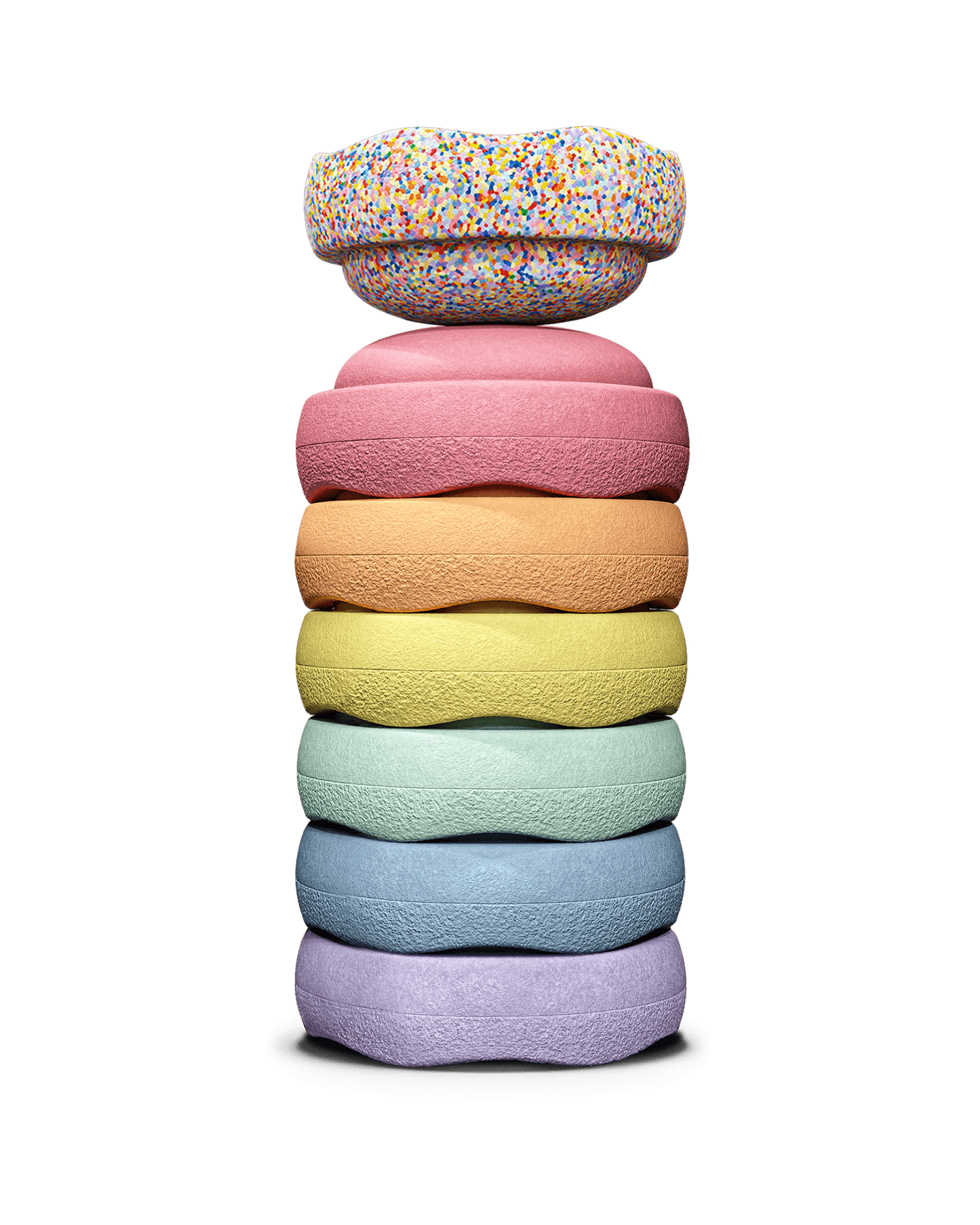 Stapelstein - Stapelstein® Regenboog Mini Pastel Spciaal 6+1 Super Confetti Gratis - Playlaan