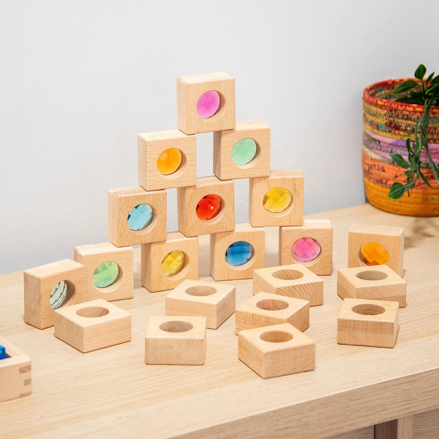Tickit - Tickit - Houten Caleidoscoop Blokken 20stuks (FSC) - Playlaan