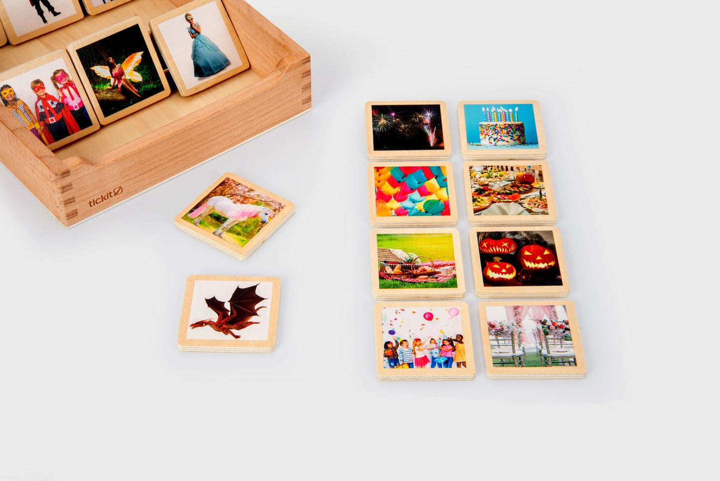 Tickit - Tickit - Houten Verhaaltegels 90 stuks - Playlaan