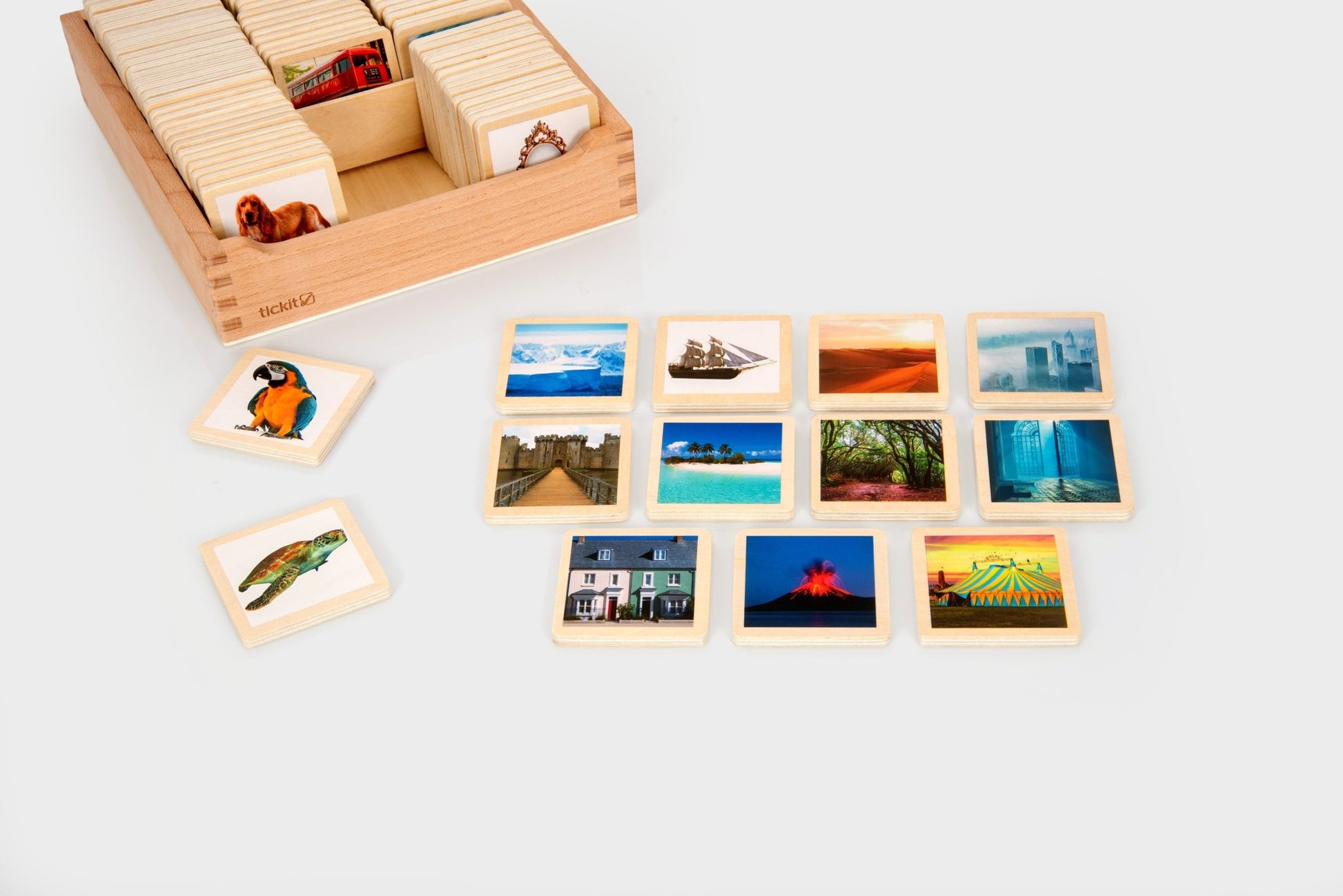 Tickit - Tickit - Houten Verhaaltegels 90 stuks - Playlaan