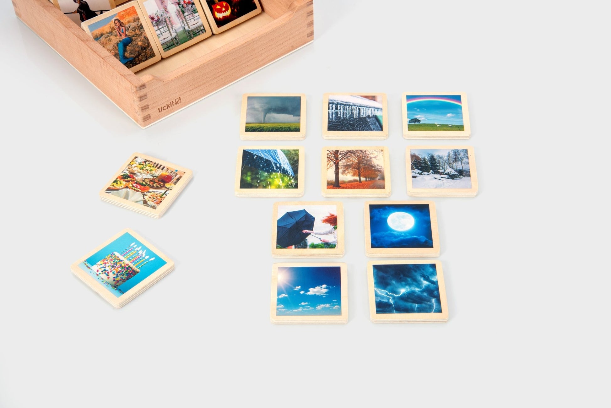 Tickit - Tickit - Houten Verhaaltegels 90 stuks - Playlaan