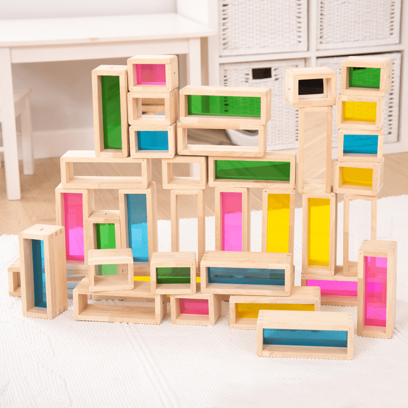 Tickit - Tickit - Sensorische Bouwblokken Regenboog 36st - Playlaan