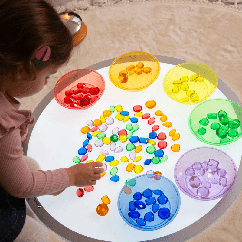 Tickit - Tickit - Transparant stenen kleurrijk 144st - Playlaan