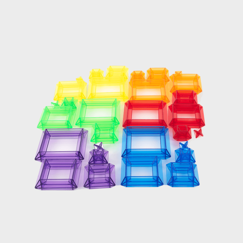 Tickit - Tickit - Transparante Piramide Bouwer set van 30 - Playlaan