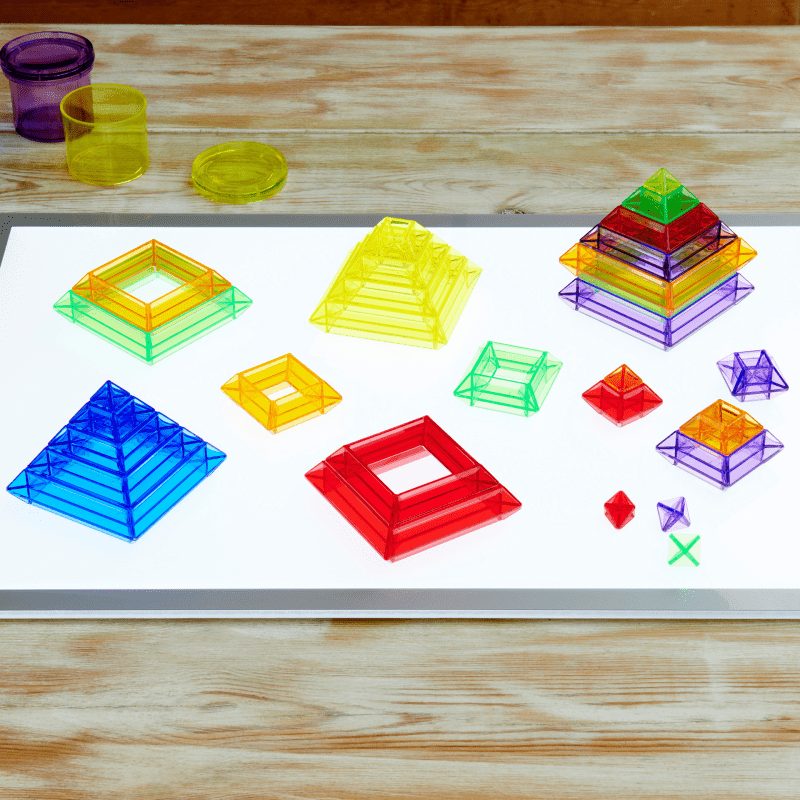 Tickit - Tickit - Transparante Piramide Bouwer set van 30 - Playlaan