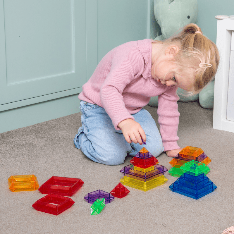 Tickit - Tickit - Transparante Piramide Bouwer set van 30 - Playlaan