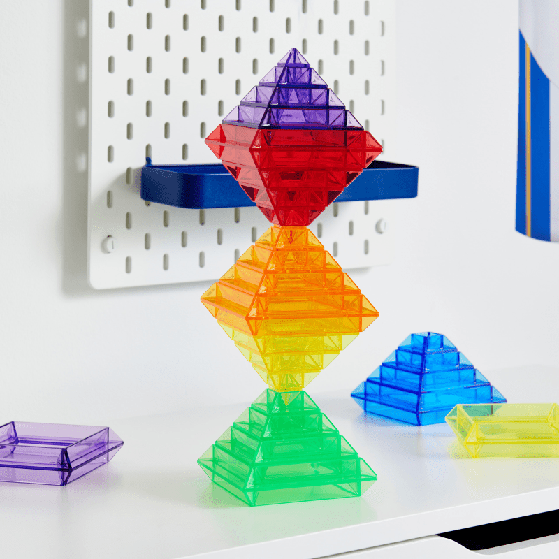 Tickit - Tickit - Transparante Piramide Bouwer set van 30 - Playlaan