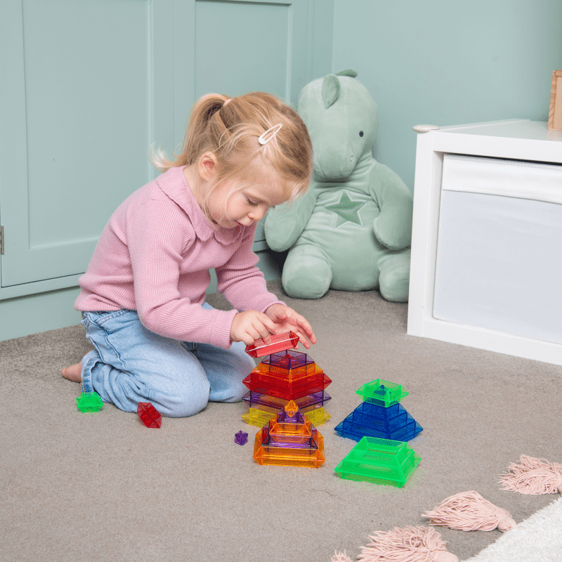 Tickit - Tickit - Transparante Piramide Bouwer set van 30 - Playlaan