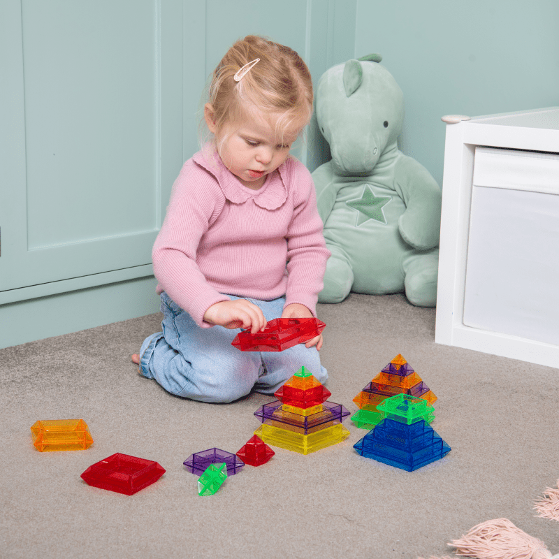 Tickit - Tickit - Transparante Piramide Bouwer set van 30 - Playlaan