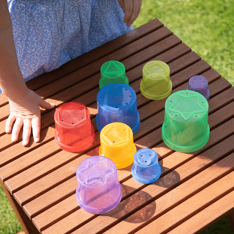 Tickit - Tickit - Transparante stapelbekers set van 9 - Playlaan