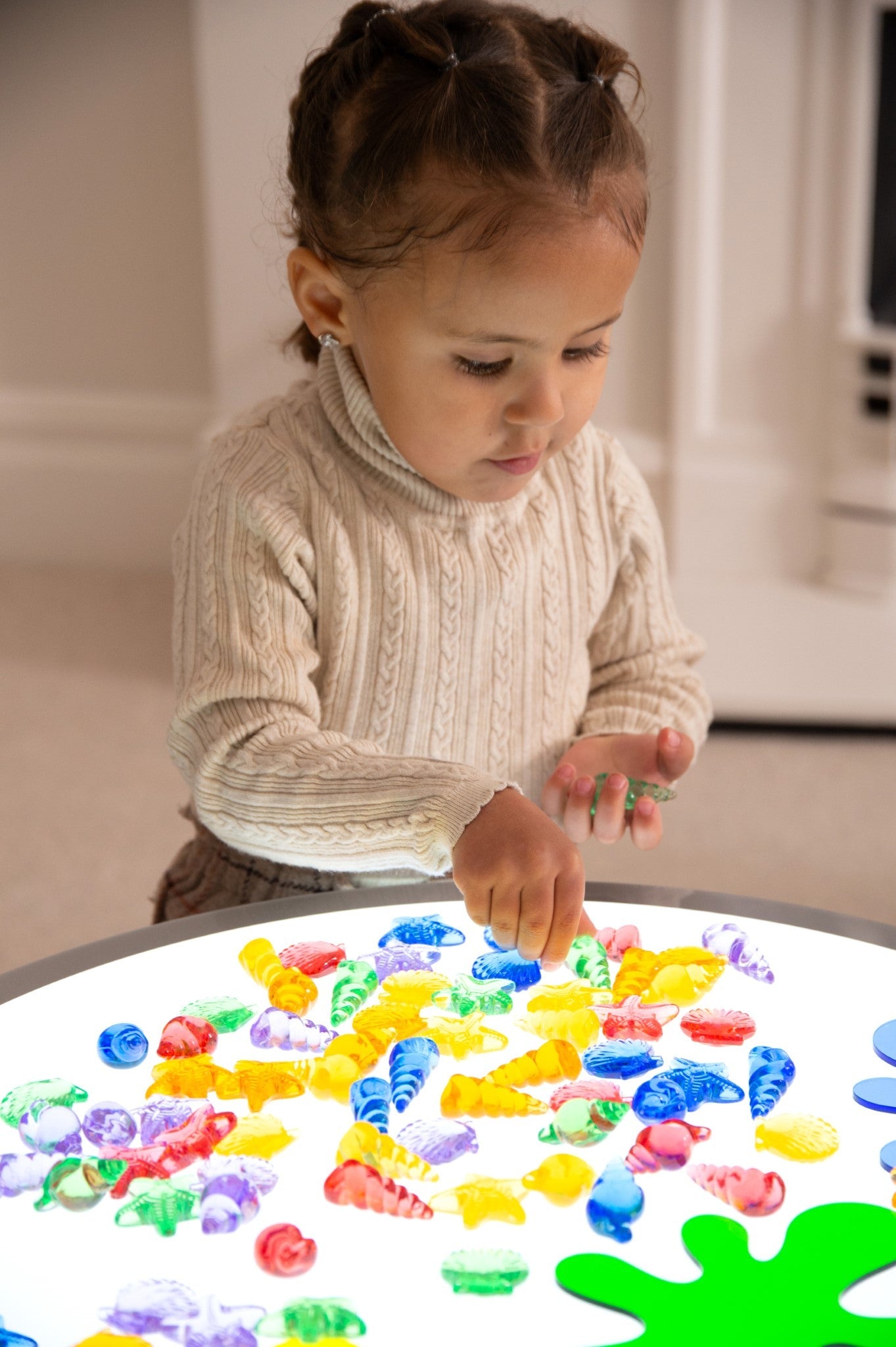 Tickit - Transparant Shelpen Regenboog kleuren Shelpen 72st in potje - Playlaan