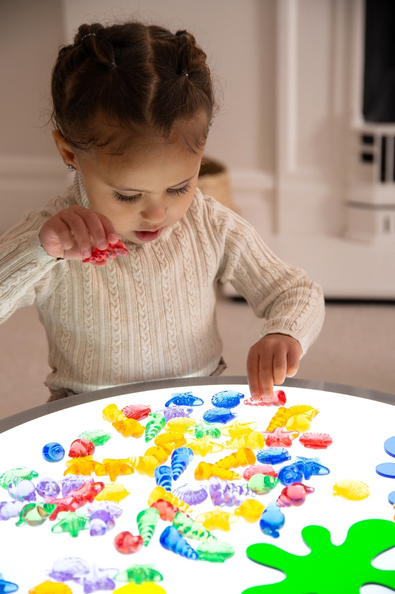 Tickit - Transparant Shelpen Regenboog kleuren Shelpen 72st in potje - Playlaan