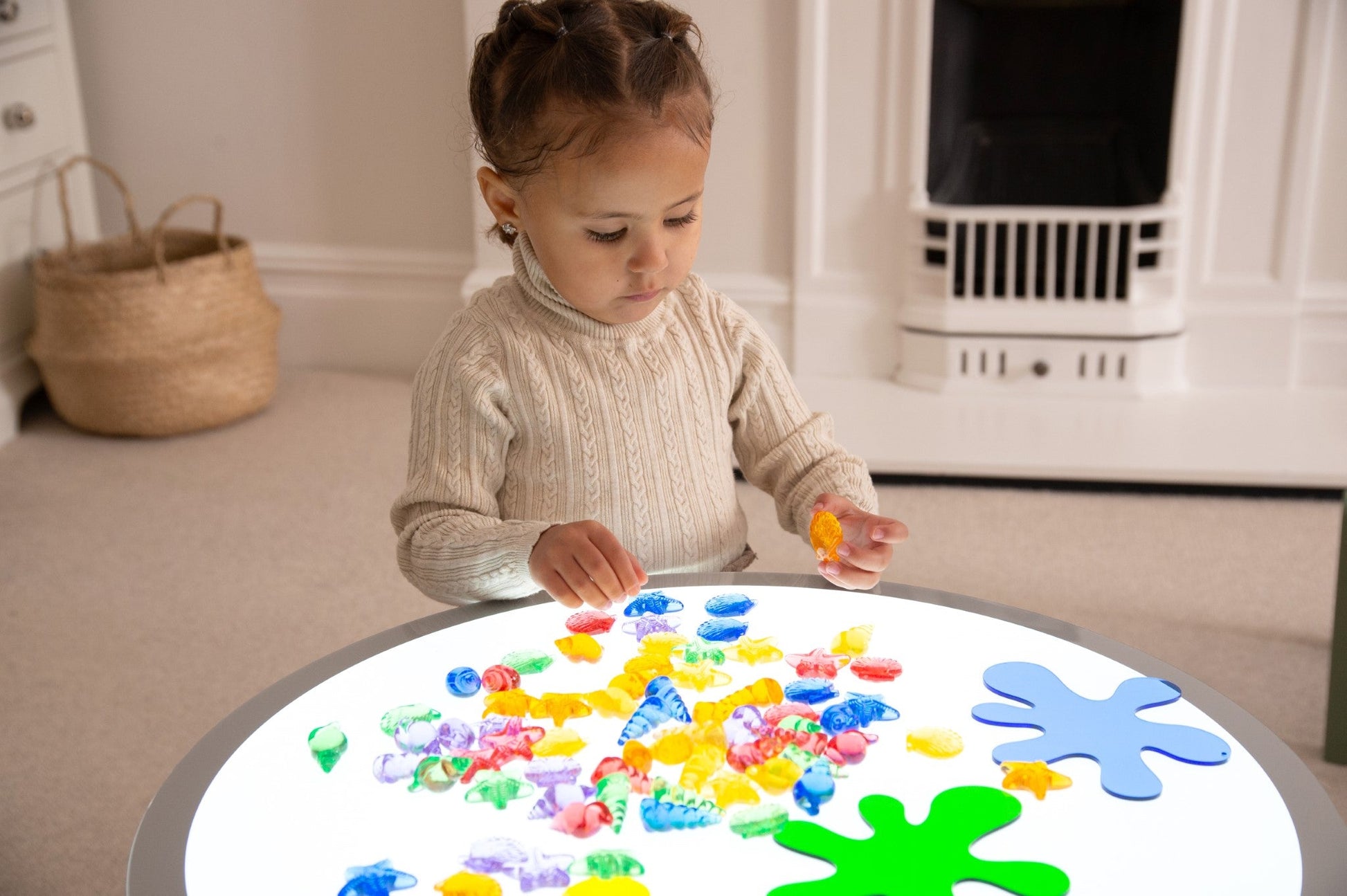 Tickit - Transparant Shelpen Regenboog kleuren Shelpen 72st in potje - Playlaan