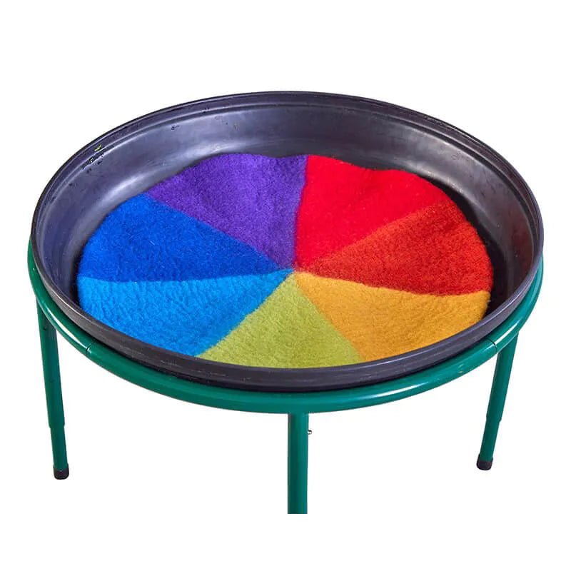 Tuff Tray - Tuff Tray - Regenboog Wolvilten Speelmat voor Tuff Tray Deep Spot (69cm rond) - Playlaan