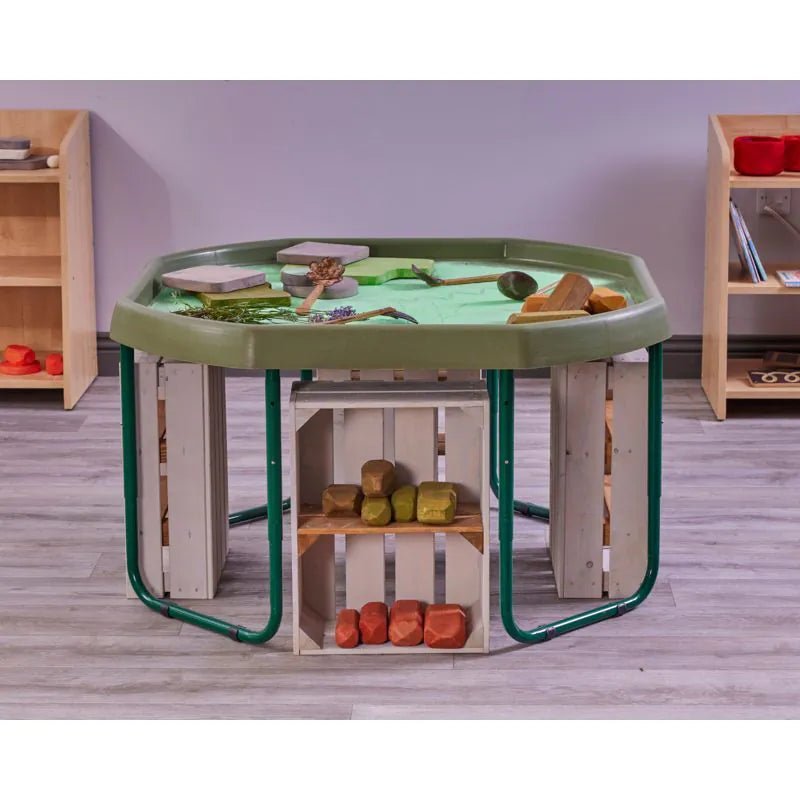 Tuff Tray - Tuff Tray Spot (96cm) Aarde Groen + Verstelbaar Onderstel Groen set - Playlaan