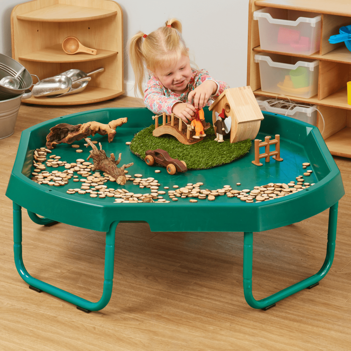 Tuff Tray - Tuff Tray Spot (96cm) Groen + Onderstel Groen set - Playlaan