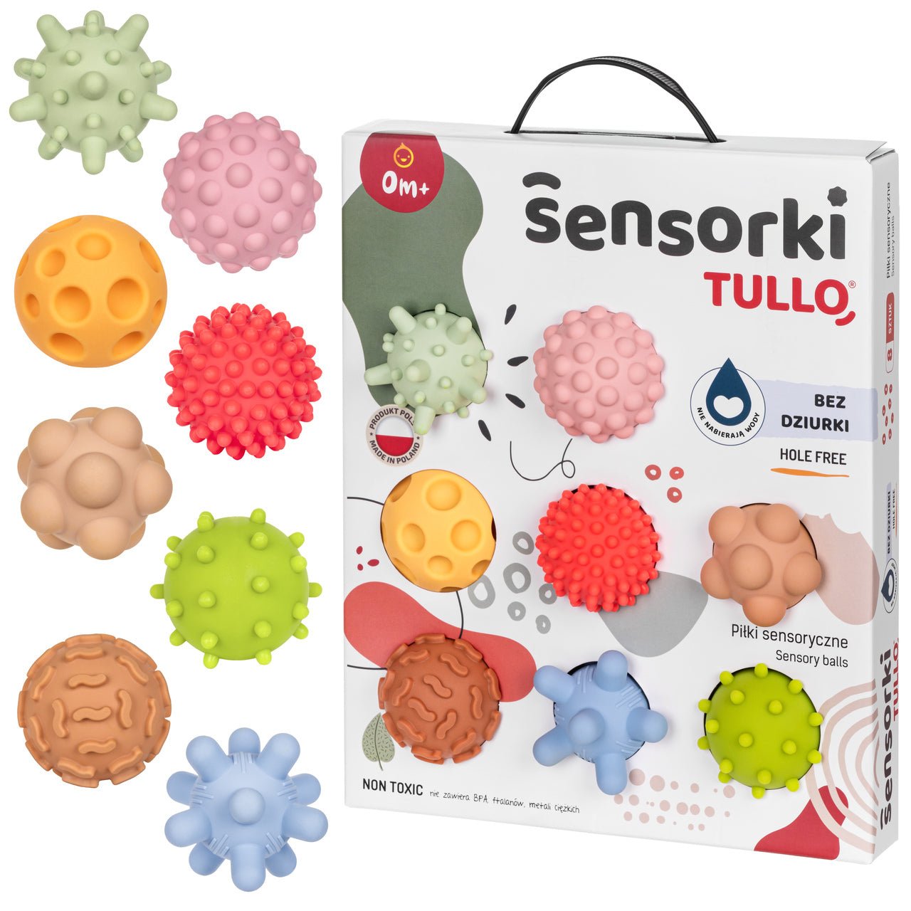 Tullo - Sensorische Ballen 8 st. Pastel - Zonder Gaatjes - Playlaan