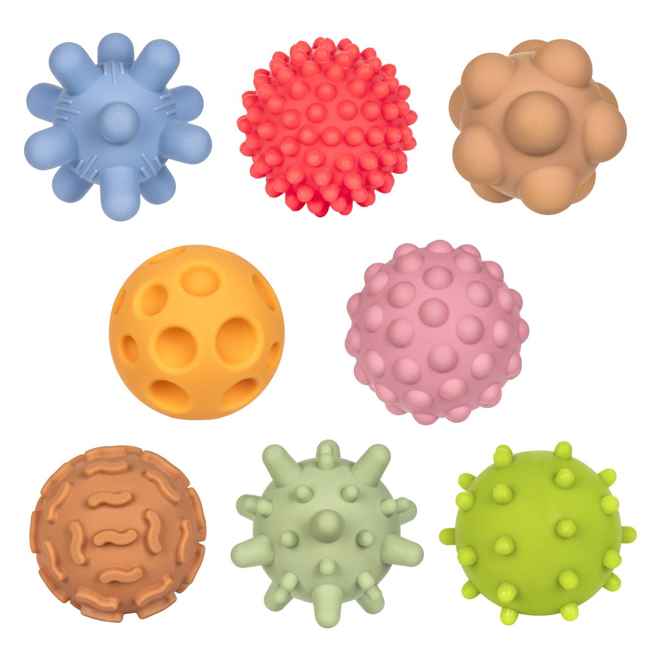 Tullo - Sensorische Ballen 8 st. Pastel - Zonder Gaatjes - Playlaan