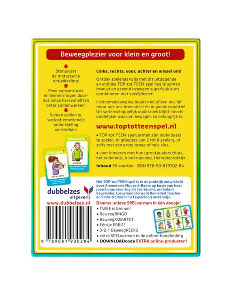 Uitgeverij Briljant - Uitgeverij Briljant - Top tot Teen beweegspellen - Playlaan