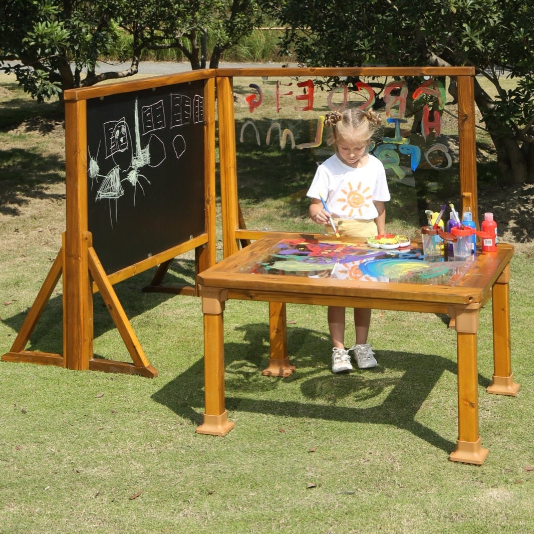 Wisdom - Buiten ezel met transparant paneel - Playlaan