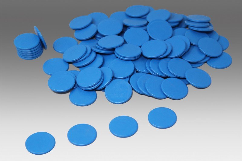 Wissner - Game chips blue 100 pcs - Playlaan