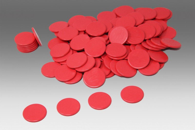 Wissner - Game chips red 100 pcs - Playlaan