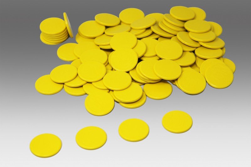 Wissner - Game chips yellow 100 pcs - Playlaan