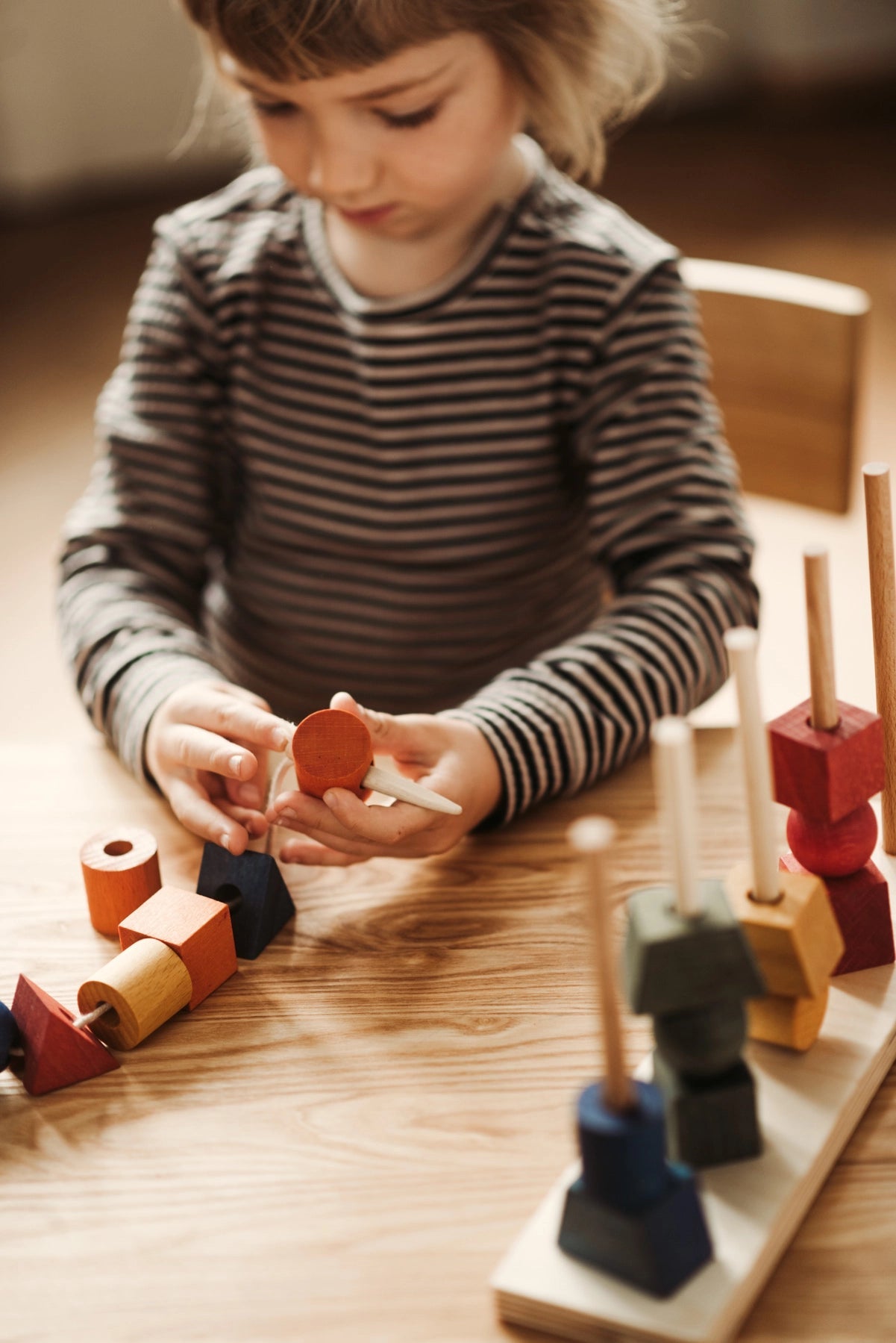Wooden Story - Montessori Wooden Needle - Playlaan