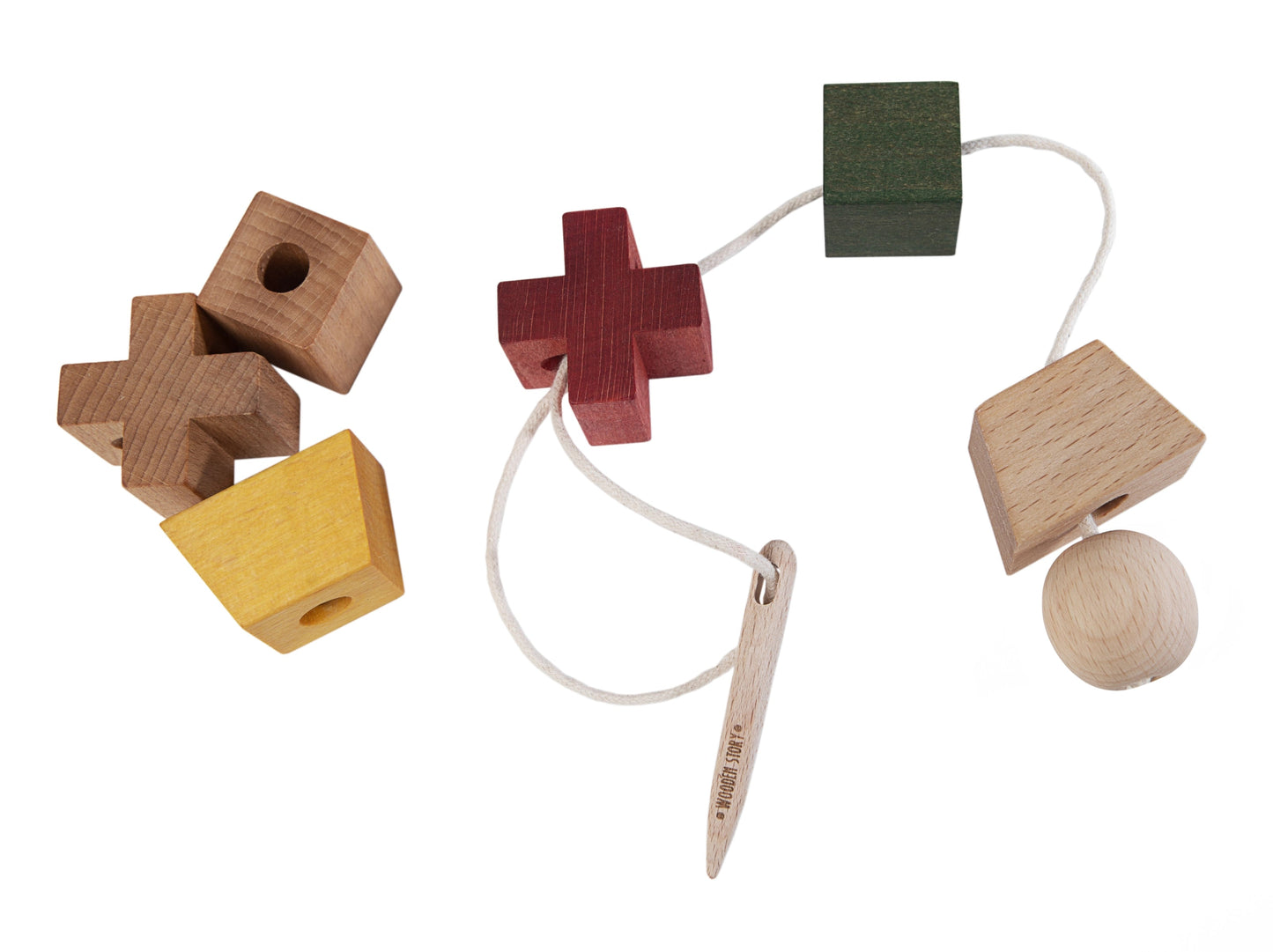 Wooden Story - Montessori Wooden Needle - Playlaan