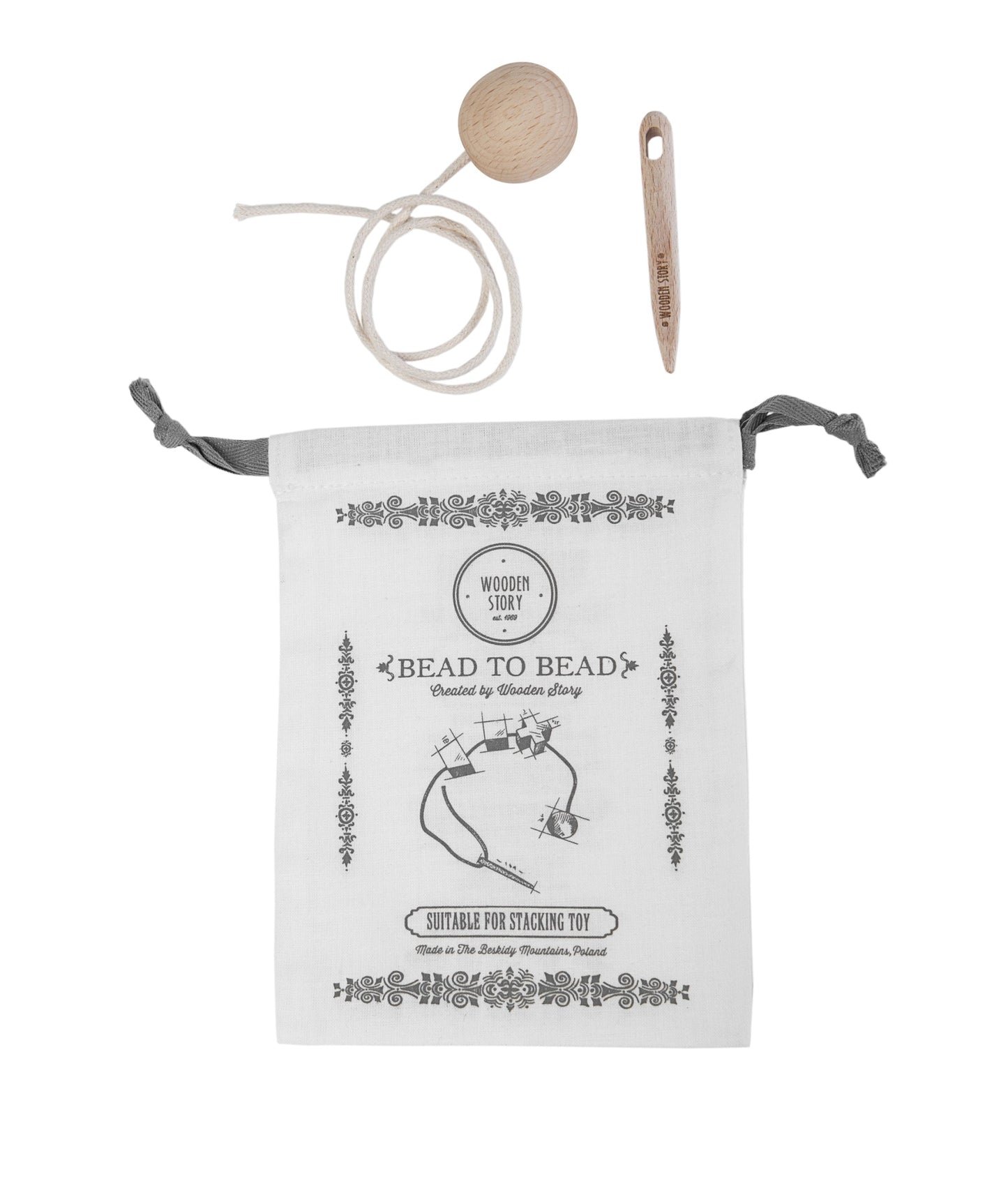Wooden Story - Montessori Wooden Needle - Playlaan