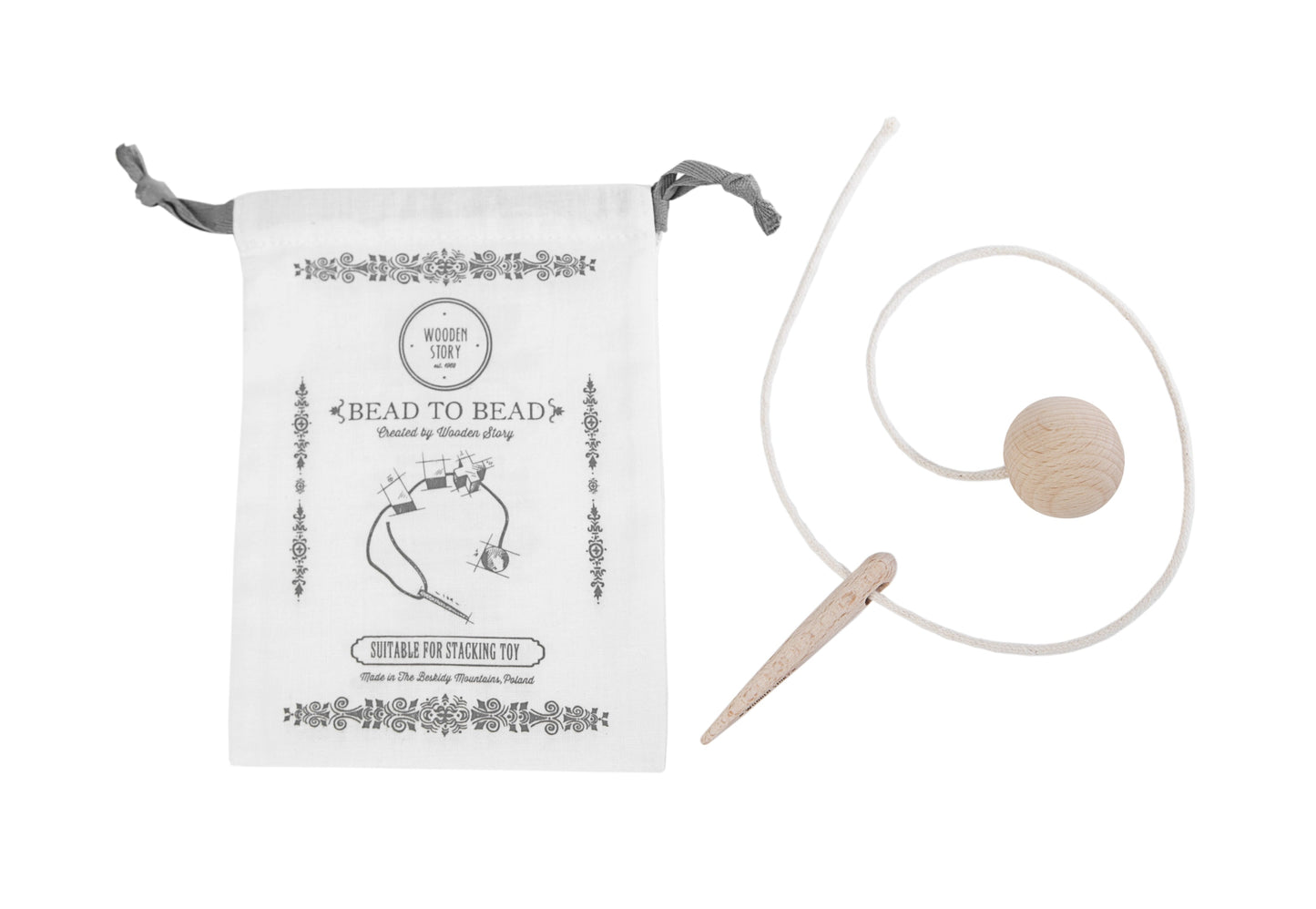 Wooden Story - Montessori Wooden Needle - Playlaan