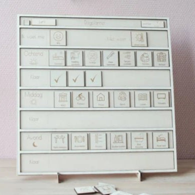 Your Little Family - Your Little Family - Dagplanner hout + pictogrammen 47st - Playlaan