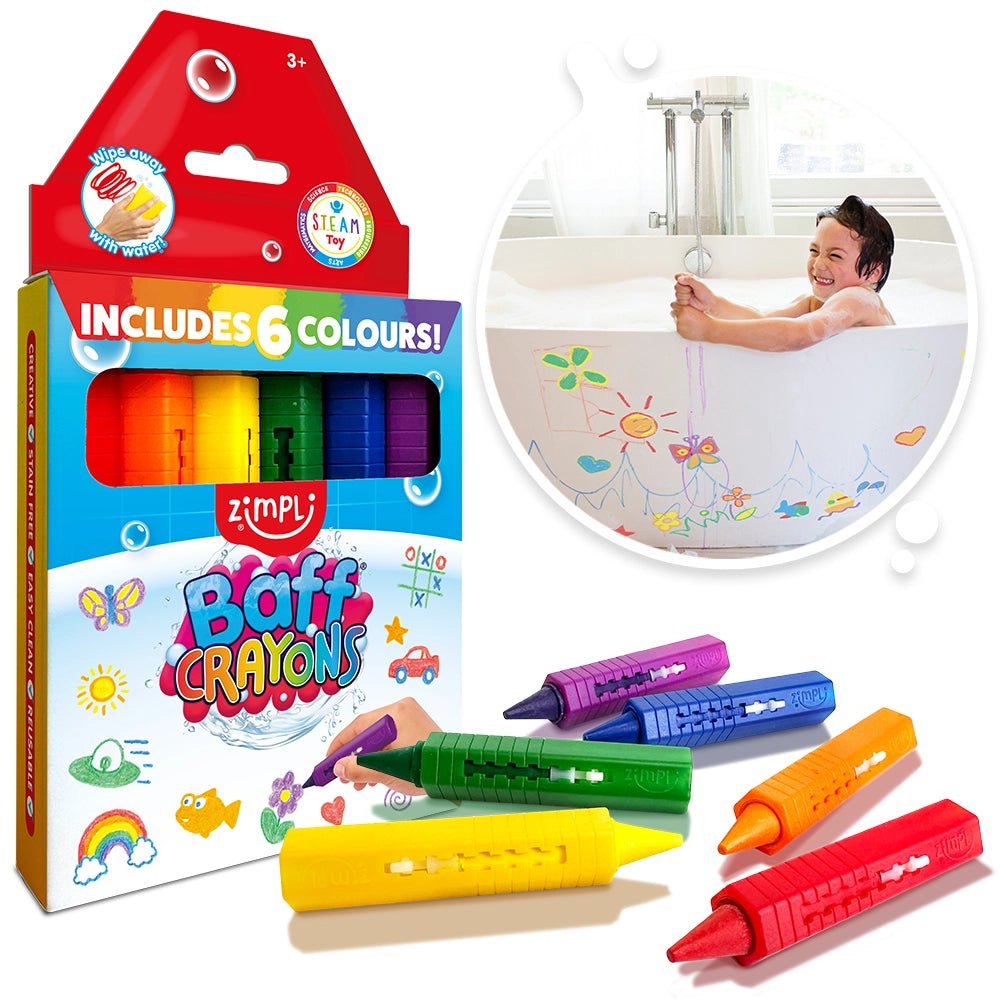 Zimpli Kids - Zimpli Kids - Badkrijtjes 6 stuks badspeelgoed - Playlaan