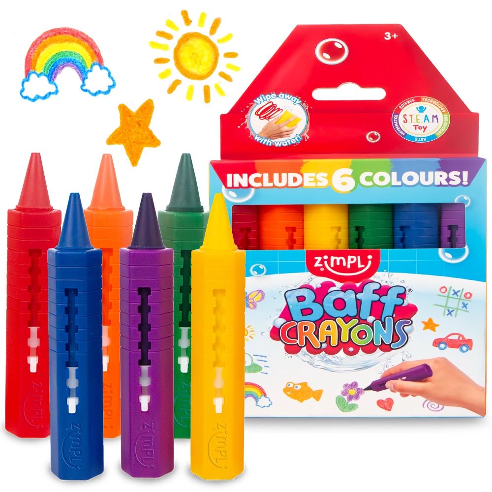 Zimpli Kids - Zimpli Kids - Badkrijtjes 6 stuks badspeelgoed - Playlaan