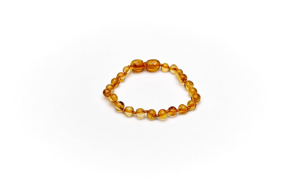 Amber Heart - Barnsteen armband of enkelband baroque honey - Playlaan