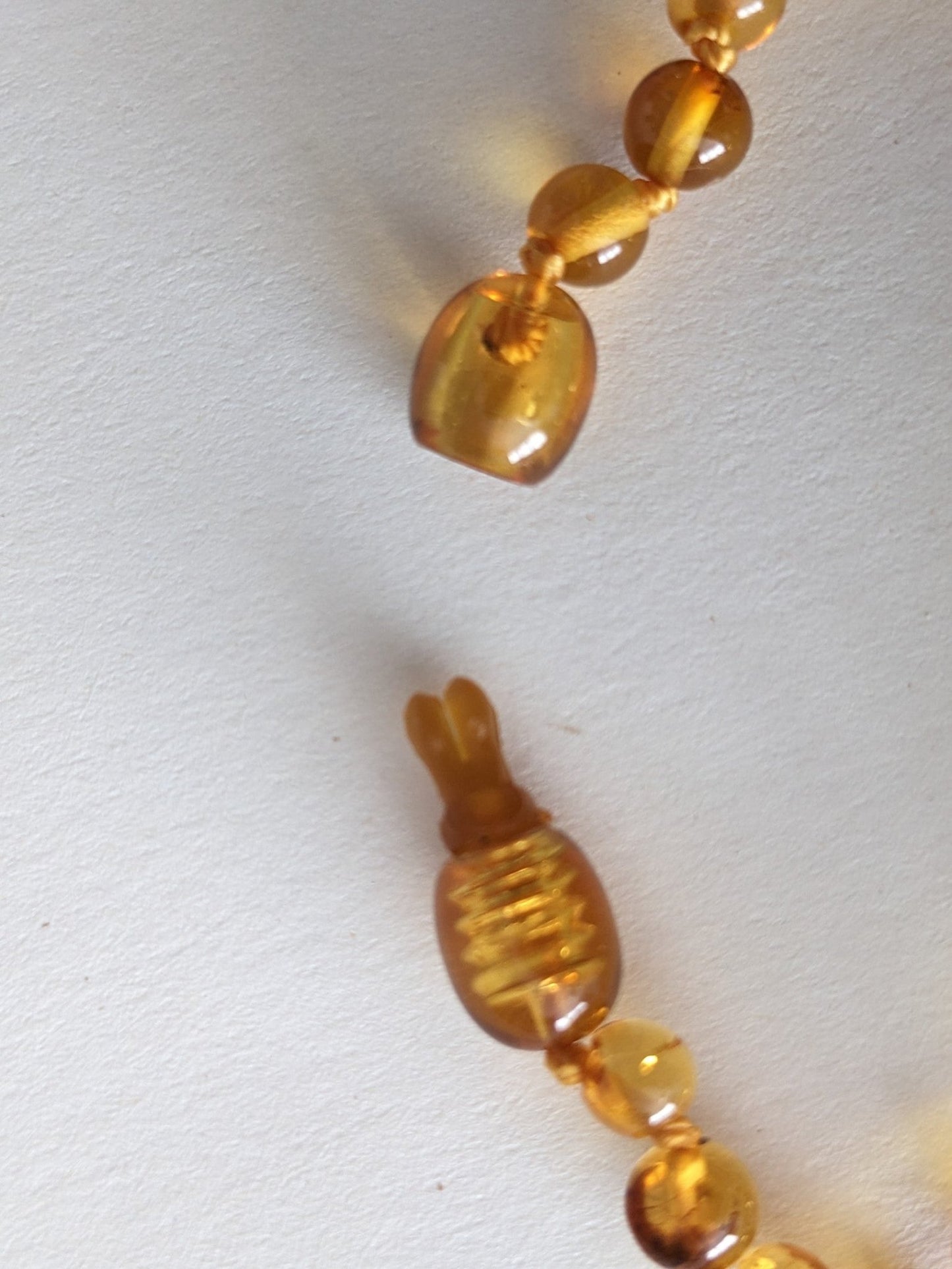 Amber Heart - Barnsteen armband of enkelband baroque rainbow - Playlaan