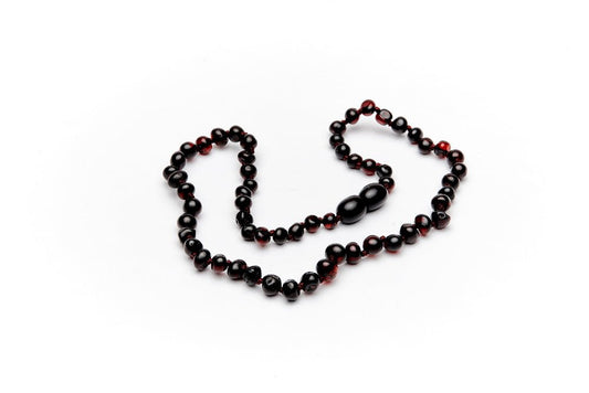 Amber Heart - Barnsteen tandjesketting baroque cherry - Playlaan