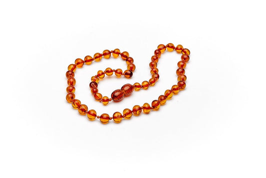 Amber Heart - Barnsteen tandjesketting baroque cognac - Playlaan