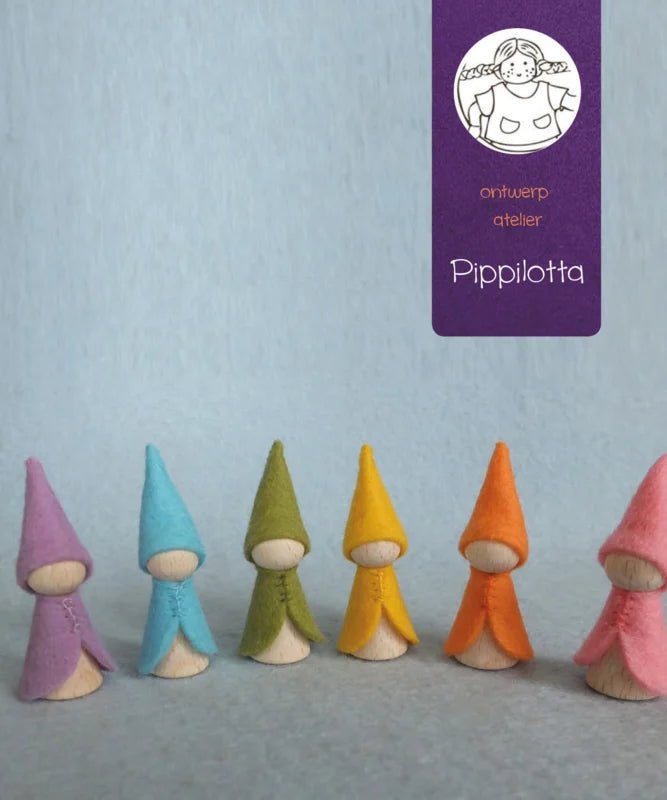 Atelier Pippilotta - Regenboog Kabouters Pastel 6 Stuks - Playlaan