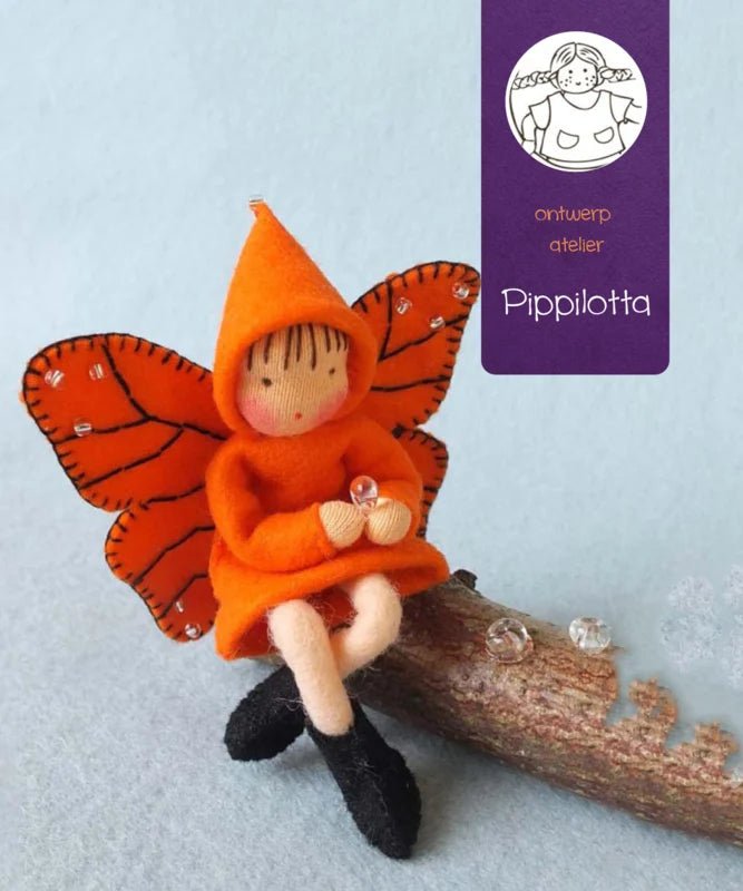 Atelier Pippilotta - Vlinder Oranje - DIY Knutselpakket - Playlaan